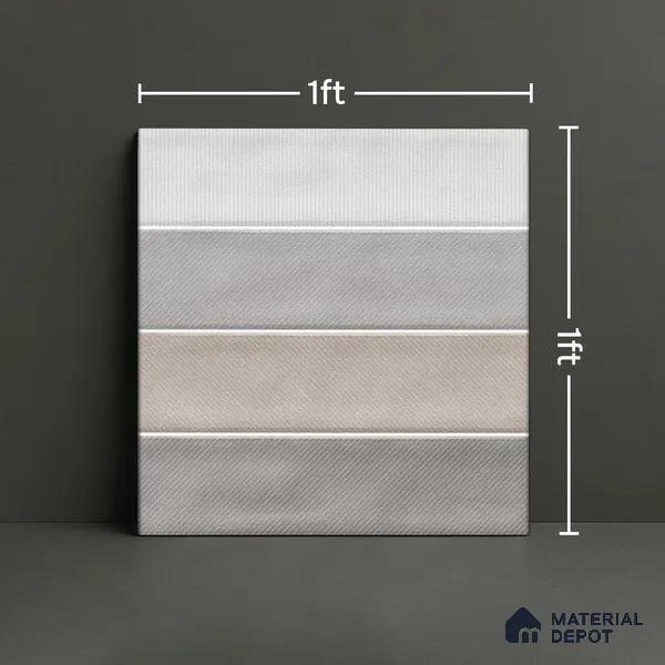 Faux Subway  Tile TL 07257 B Sintra 4002 Granula 1 ft x 1 ft Ceramic Matte Finish - 9 mm  | 2 mm Spacer is Mandatory | Please Expect a Slight Variation of Pattern (Sample)